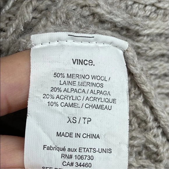 Vince.Traveling Ribbed Turtle Neck Sweater XS - Picture 7 of 12